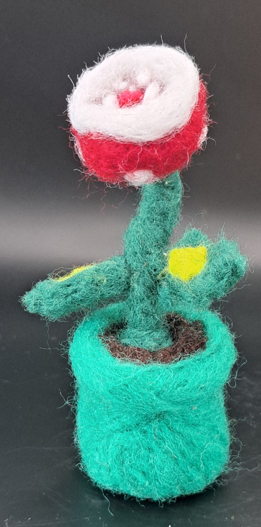 Needle Felted Piranha Plant
