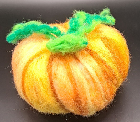 Needle felted pumpkin with vines