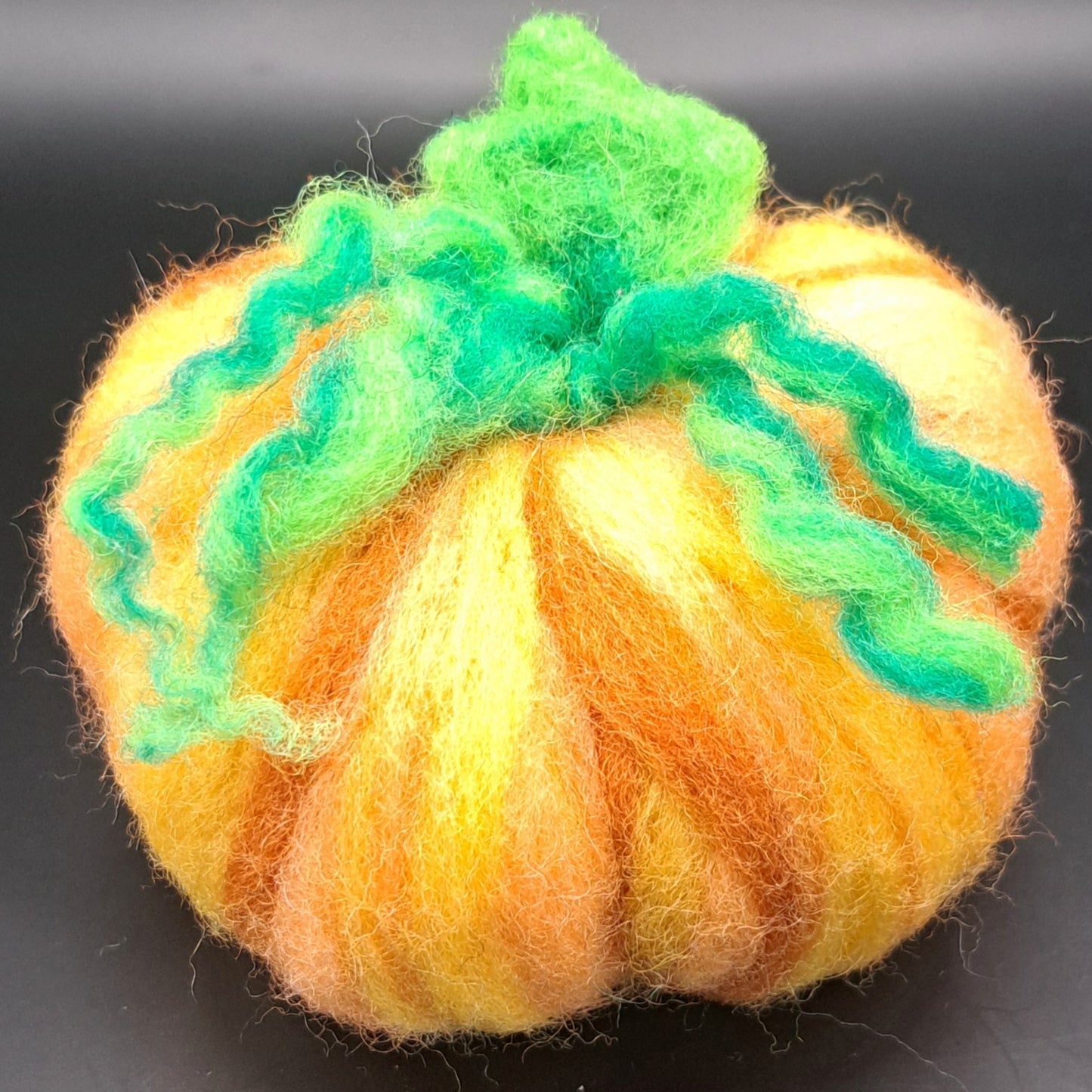 Needle felted pumpkin with vines