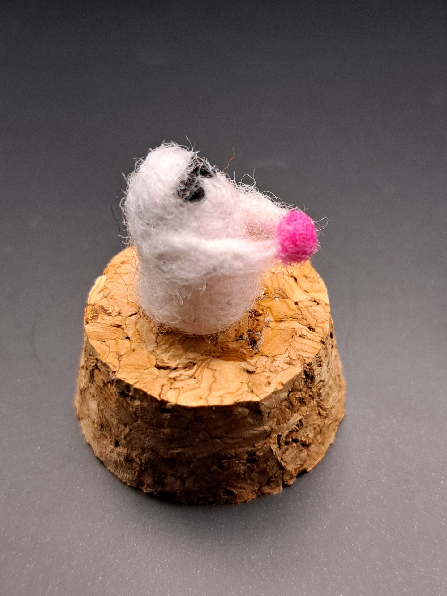 'Have a heart' Needle felted ghost with heart in bell jar