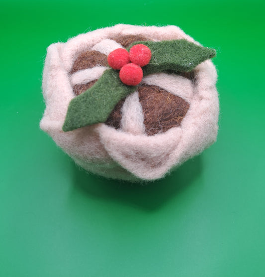 Needle felted mince pie.